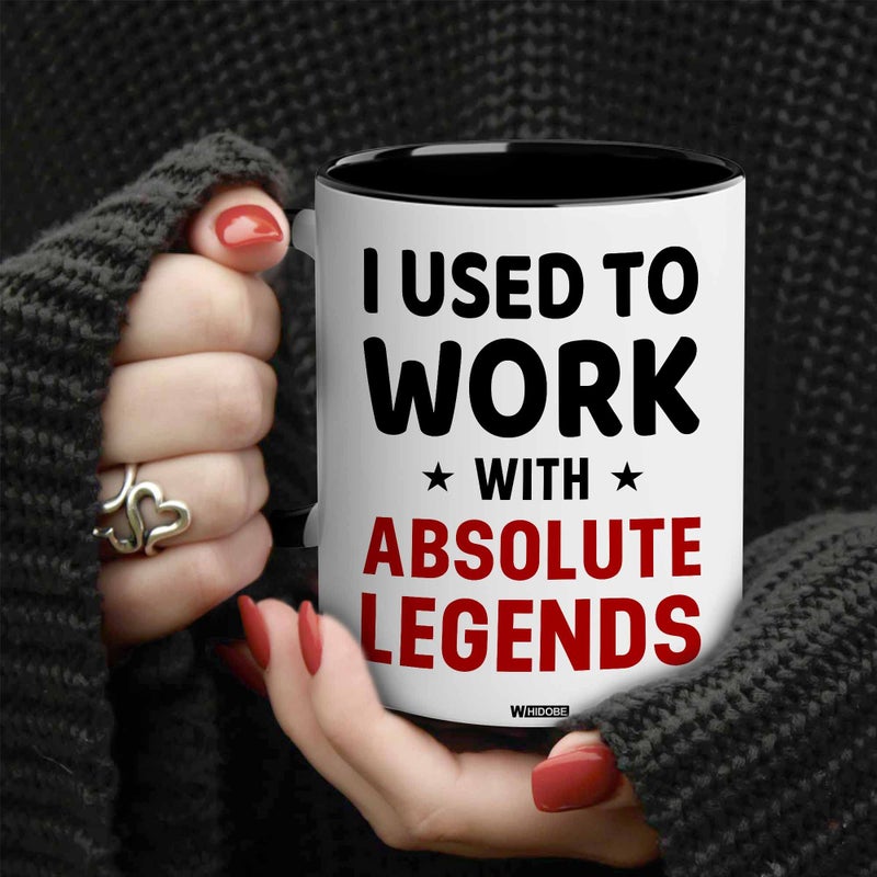 WHIDOBE Retirement Gift - I Used To Work With Absolute Legend - Christmas Mug For Retirement - Goodbye Boss, Management, Coworker Gifts - Going Away, Farewell, Leaving Job, Good Luck New Job - Image 4